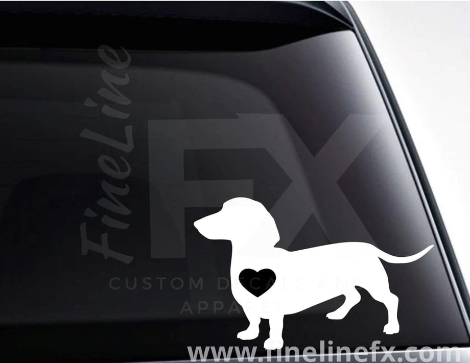 Heiheiup Dog Window Bumper Pet With Heart Decal Sticker Car