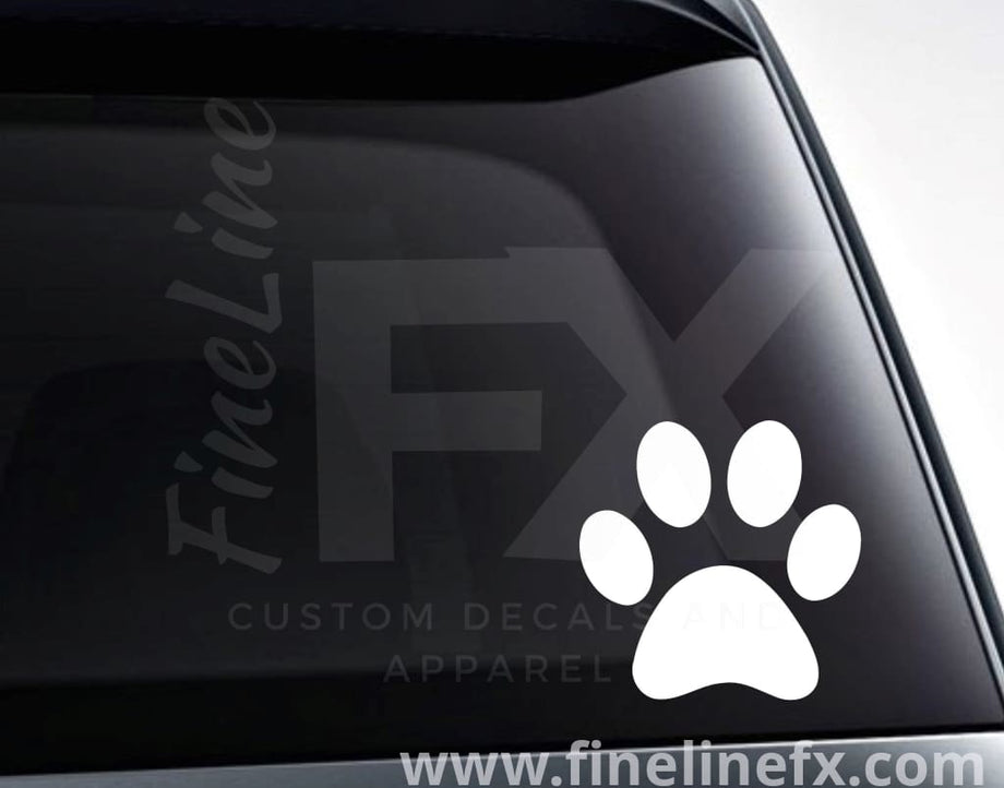Dog Paw Print Vinyl Decal Sticker – FineLineFX Vinyl Decals & Car Stickers
