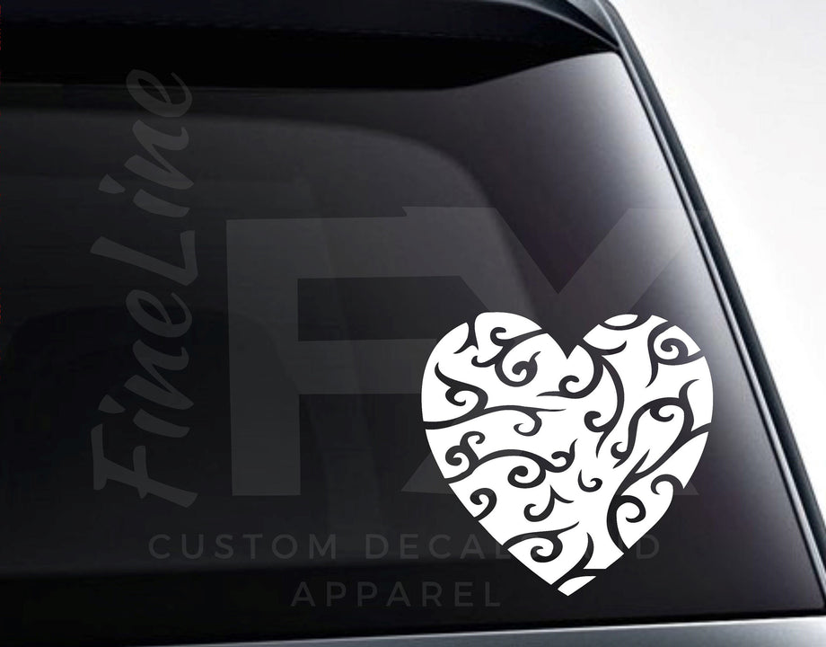 Love Heart Car Decal